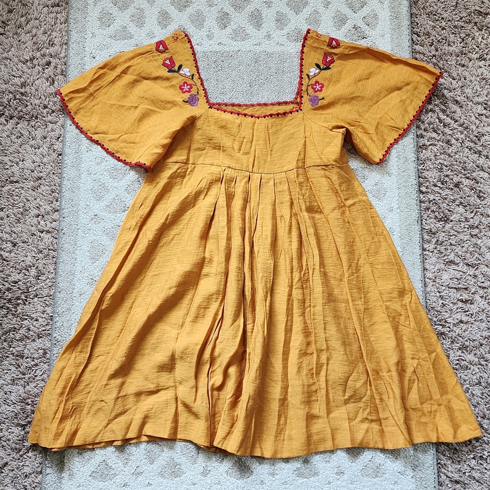 Madewell Embroidered Square-neck Mini Dress - Picture 12 of 13